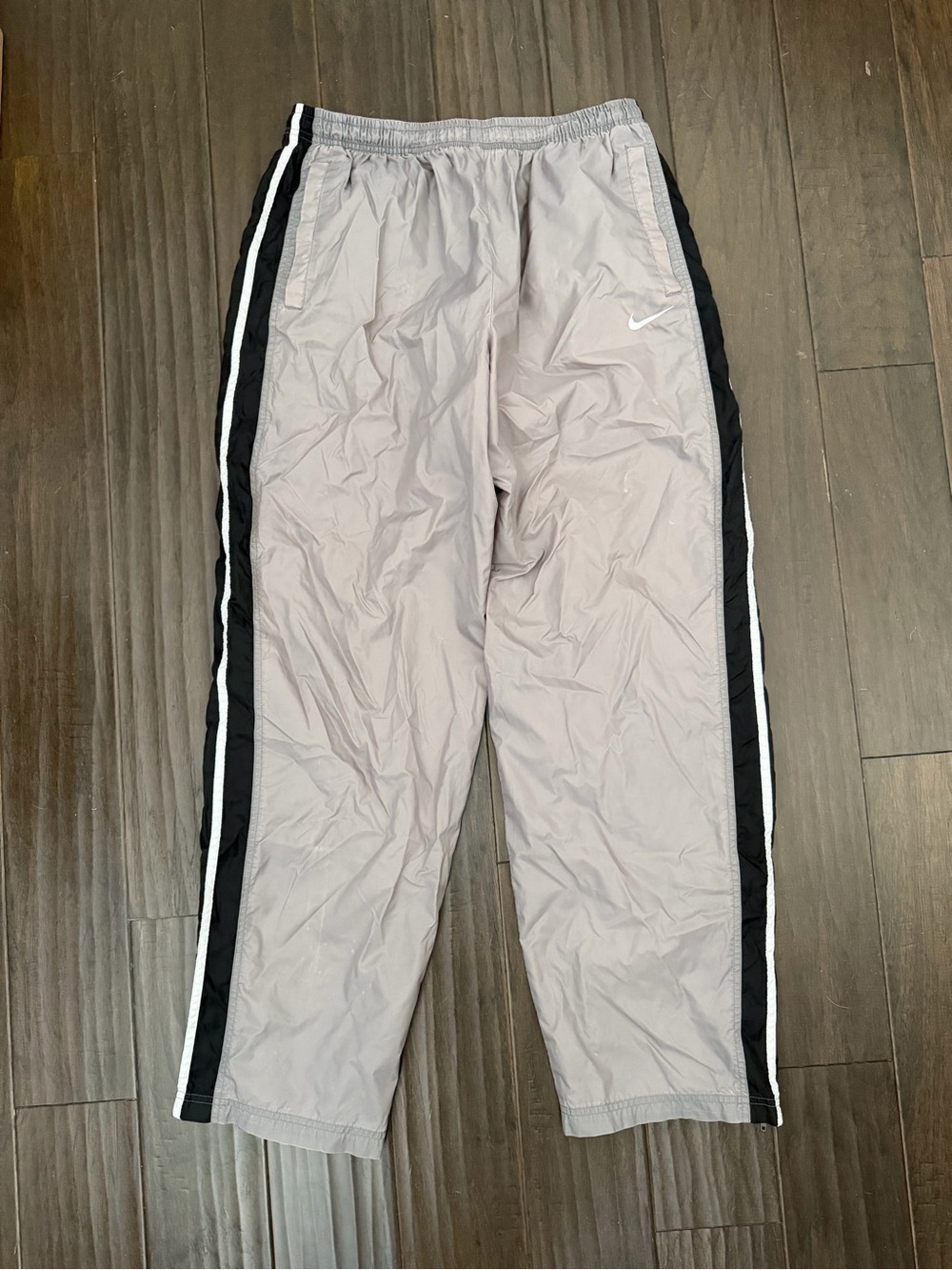 True Vintage 90s Swoosh Nike Windbreaker Track Pants DISTRESSED Sz XL